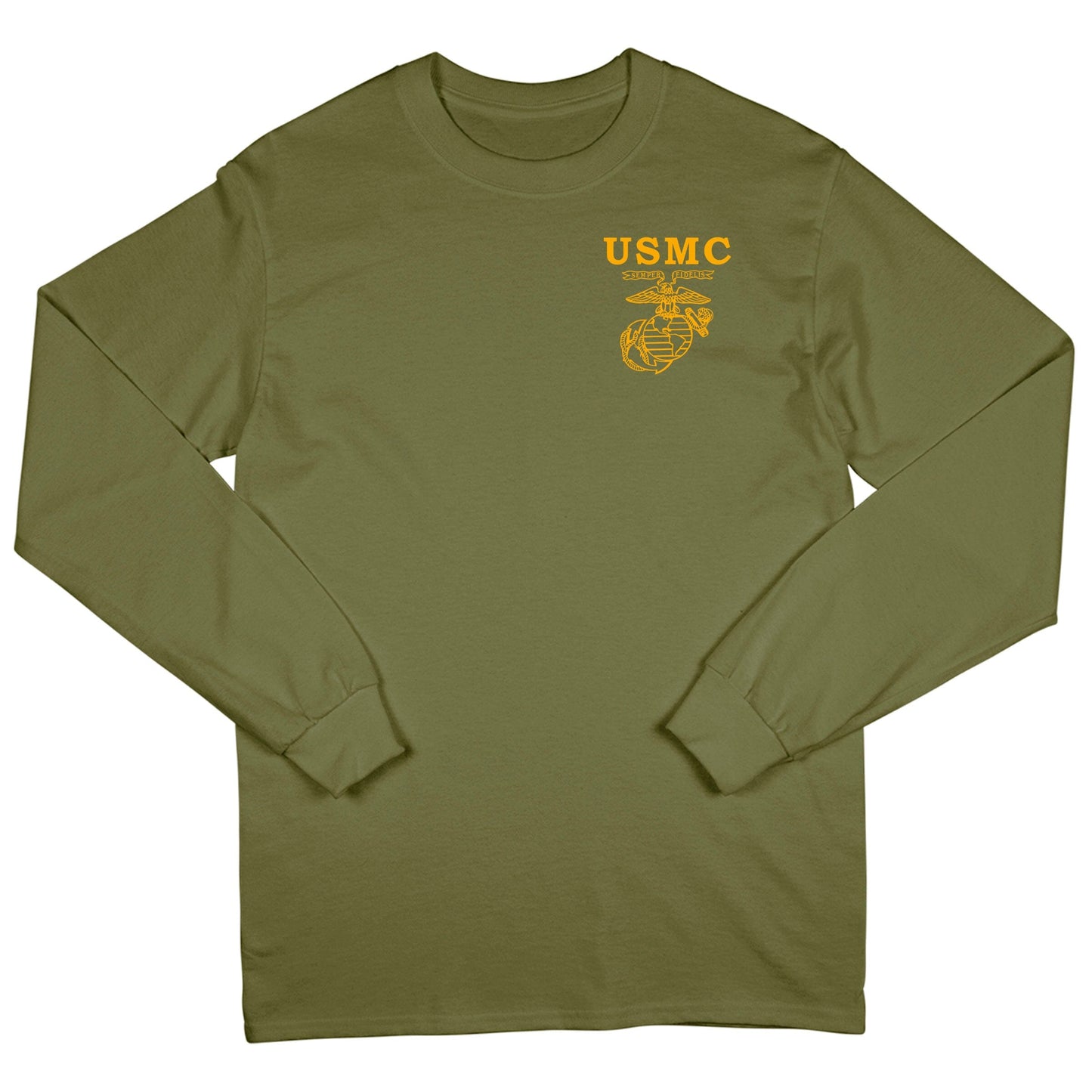 Gold Old School Heritage Chest Seal Long Sleeve T-Shirt