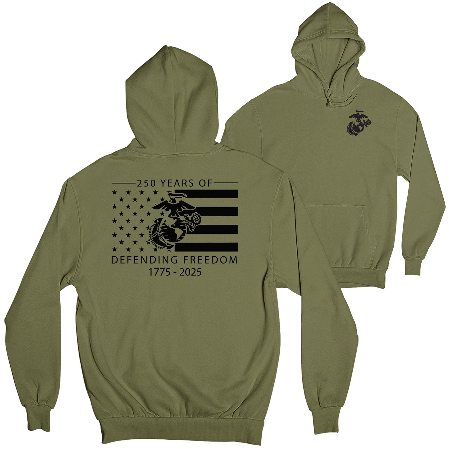 250 Years of Defending Freedom 2-Sided Hoodie