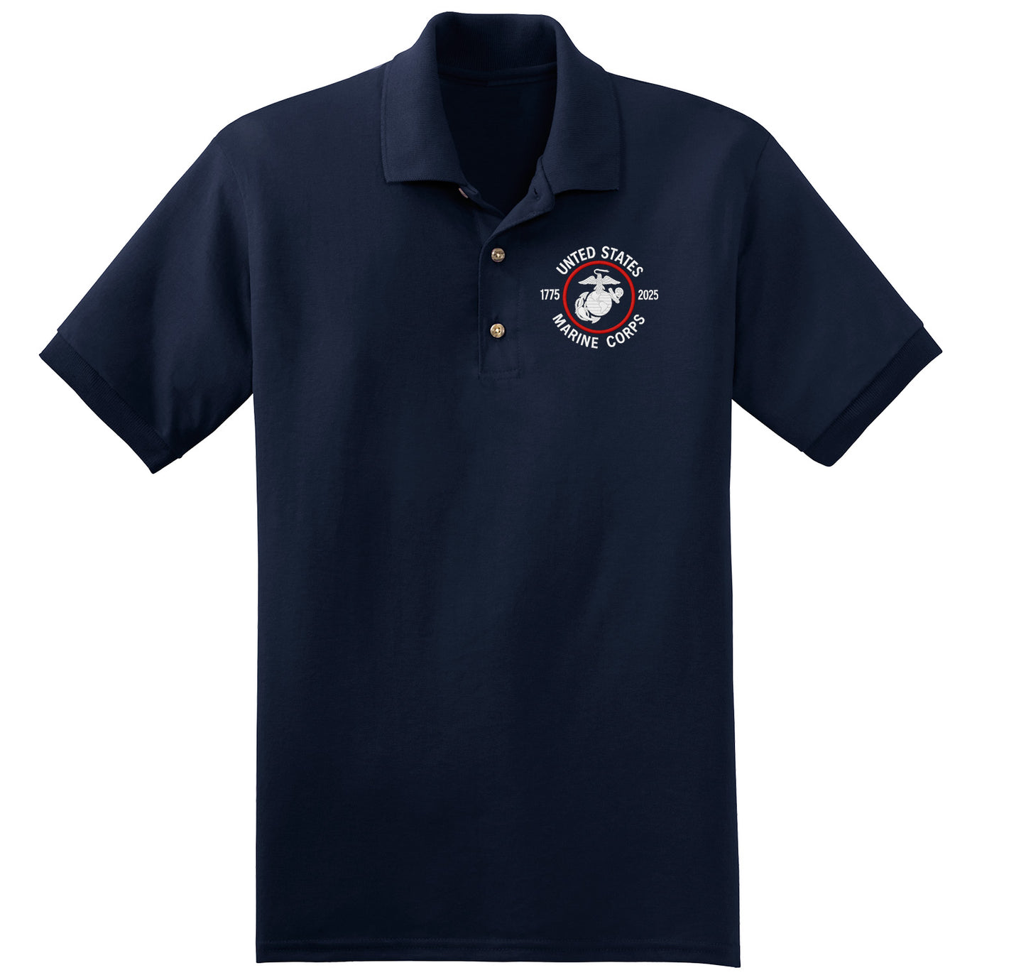 USMC 250 Years Embroidered Polo