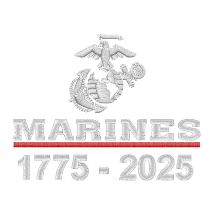 Marines 250 Years Embroidered Khaki Hat