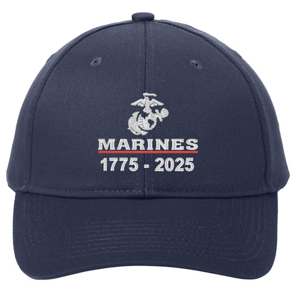 Marines 250 Years Embroidered Navy Hat
