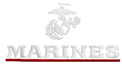 Marines Red Line Embroidered Black/Heather Full-Zip Jacket