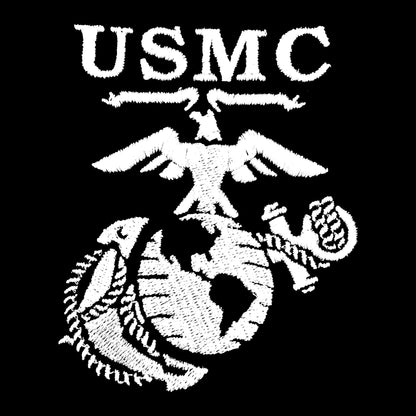 Marines Old School EGA Embroidered Black/Heather Full-Zip Jacket